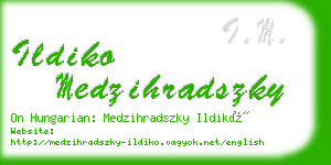ildiko medzihradszky business card